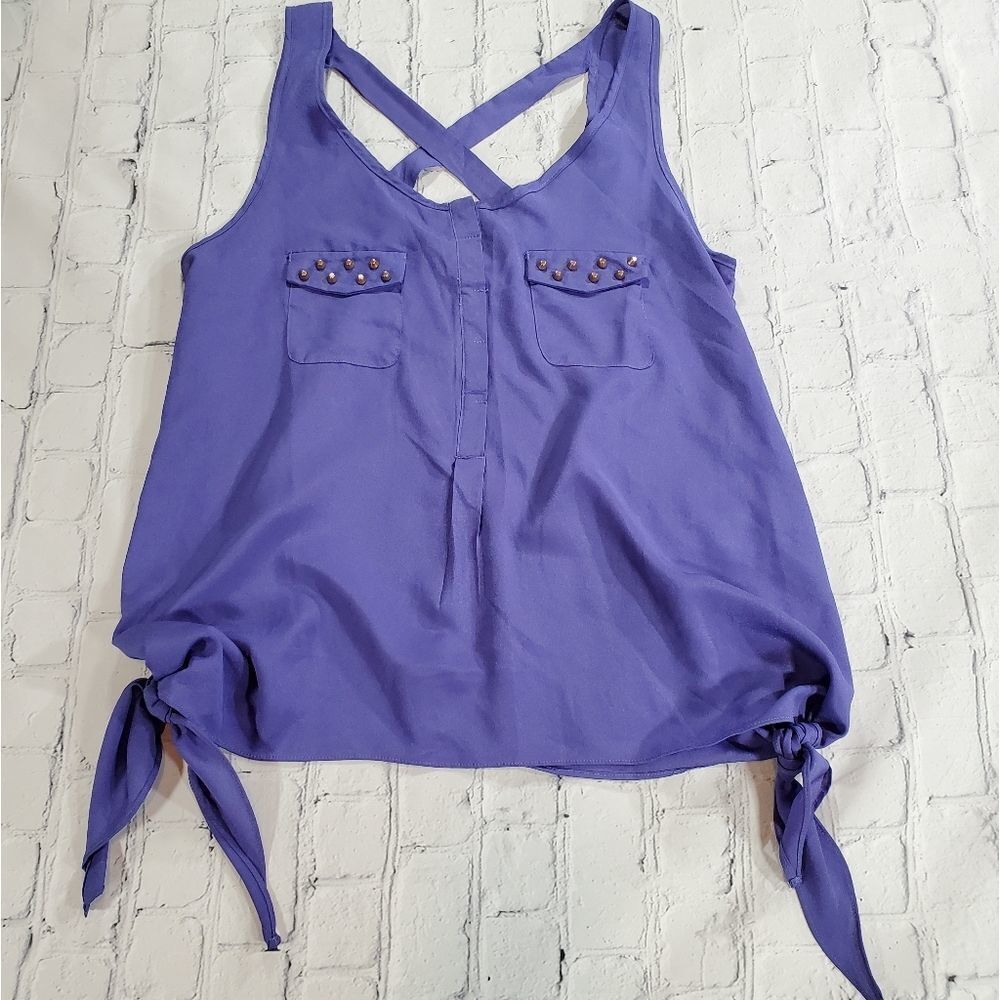 🔺️NWT Umgee Eggplant Purple Lightweight Sleeveless Top Medium